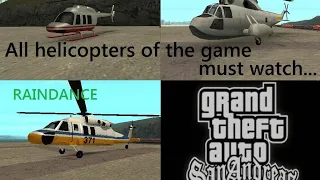 All helicopters in GTA San Andreas