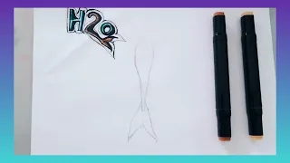 Como dibujar una cola de sirena de h2o sirenas del mar. @Daluca_23 #1