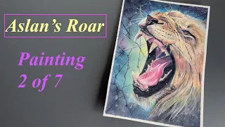 Aslan's Roar. The Lion the Witch and the Wardrobe. Painting and Book review  4K