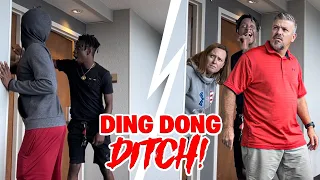 EXTREME DING DONG DITCH PART 39! **VERY ANGRY KAREN COUPLE CHASED ME**