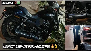 NEW *SUPER LOUD* EXHAUST FOR MY HARLEY STREET 750 😍🔥 LOUDEST HARLEY 750👌 ONLY 12K ❤️ ULTIMATE BASS 💯