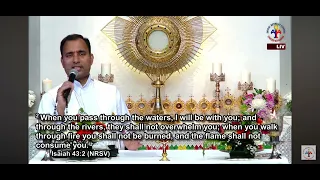 Fear not, God has redeemed you. Yesterday’s talk by Fr Joseph Eduttu. VC