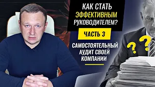 Как самому провести аудит своей компании? Как быстро стать эффективным руководителем? Часть 3.