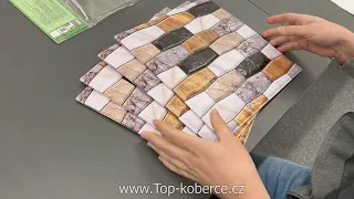 3D obklad Mramor vícebarevný (30x30cm) 4ks samolepící | Top-Koberce.cz