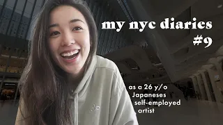 【NYC Vlog】  A day in my life as a Japanese self-employed artist in NYC / #英語トーク
