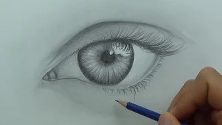 Drawing A Realistic Eye (Time Lapse)