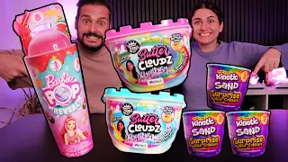 wir testen 3 VIRALE SPIELZEUGE! Barbie POP Reveal, Butter Cloudz Schleim, Kinetic Sand Surprise