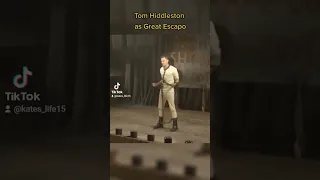 Tom Hiddleston as Great Escapo behind the scenes!