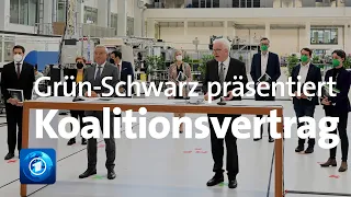 Baden-Württemberg: Grün-Schwarz stellt Koalitionsvertrag vor