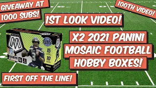 [NEW] 2021 MOSAIC FOOTBALL FOTL 2X HOBBY BOXES! 1ST LOOK! Giveaway at 1000 Subscribers!