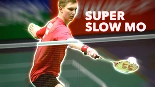 Viktor AXELSEN Badminton Technique in Super Slow Motion Camera