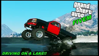 NITROUS MUD TRUCK DRIVING ON TOP OF WATER DURING POLICE CHASE!! - GTA 5 ROLEPLAY - EP.14 - GTA MODS