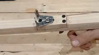 Slingshot trigger Made from leftover materials within the home.