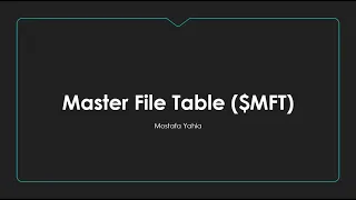 DFIR (Windows Forensics) Course: Master File Table $MFT