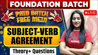 Complete Subject-Verb Agreement in One Class by Ananya Mam🔥| CGL CHSL, CPO STENO, CDS Bank PO-Clerk