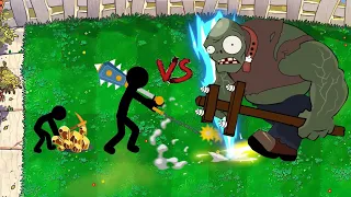 Stick war legacy vs Plants vs Zombies - Swordwrath and Giant vs Gargantuar