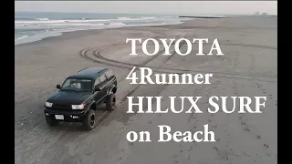 TOYOTA 4Runner HILUX SURF on Beach. shoot by DJI Phantom4Pro 4K60P