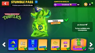 ME COMPRE EL STUMBLE PASS DE LAS TORTUGAS NINJA! + Probando nuevo emote Power Jump