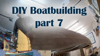 Building a Waterlust Sailing Canoe (part 7): Cutting holes into the hull 😱 (and fibreglassing it)