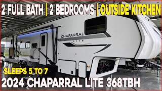 2 Full Bath RV! 2024 Chaparral Lite 368TBH Bunkhouse Fifth Wheel by Coachmen RV at Couchs RV Nation