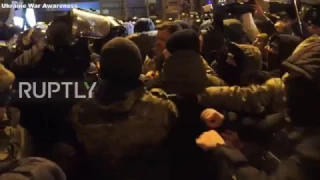 Maidan Anniversary: More Right Sector Vs. Ukrainian Police Clashes.