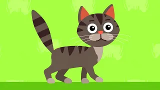 🐱 КОТИК ПОЛОСАТЫЙ 🐾 Милый сборник про животных - Песенки - Друзья лохматые, Животные, Цветочки