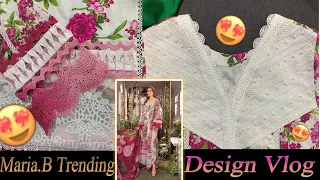 Maria b trending design stitching vlog |Maria b hit code stitching ideas 2024#hashtaghappiness