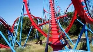 Dragon Khan front seat on-ride HD POV PortAventura Park