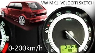 VW VELOCITI MK1 GOLF SKETCH AND ACCELERATION TO 200km/h SOUTH AFRICA