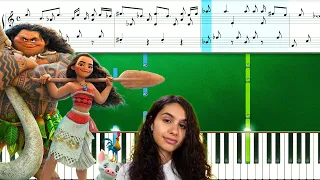 Alessia Cara - How Far I'll Go (Piano Tutorial With Sheets | Piano Instrumental | Piano Karaoke)