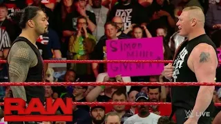 Roman Reigns vs Brock Lesnar FULL SEGMENT Raw April 23, 2018