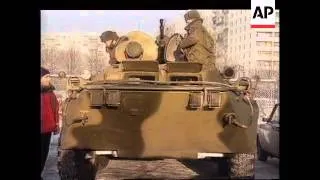 RUSSIA: MOSCOW: TANKS DEPLOYED ON OUTSKIRTS OF CITY