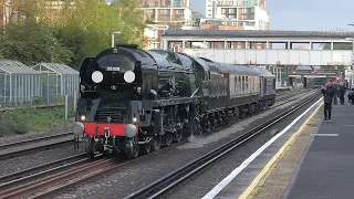 The Clan Line comeback | 35028 performs light test runs around London - 19.04.24