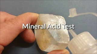 How to Test a Mineral with HCl, the "Acid Test" to Identify Calcite - for Teachers and Students