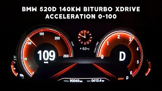 BMW 520d G30 - Acceleration 0-100 km/h