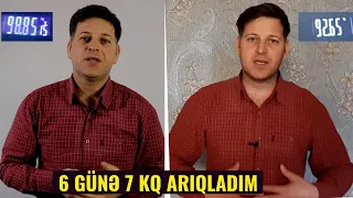 6 Gün ancaq su içdim - 7 kq arıqladım - Su Pəhrizi