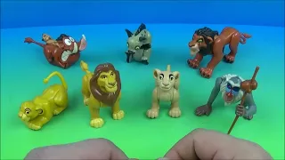 1994 WALT DISNEY'S THE LION KING SET OF 7 BURGER KING COLLECTION MEAL MOVIE TOYS VIDEO REVIEW