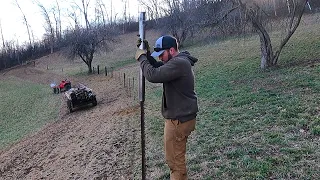 Building a Barbed Wire Fence By Hand! Tips and Tricks!