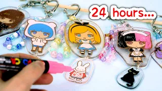 How I make DIY plastic KEYCHAINS and beads strap *aesthetic Tik Tok DIY*