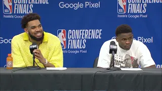 Karl Anthony Towns & Anthony Edwards PostGame Interview | Minnesota Timberwolves vs Dallas Mavericks