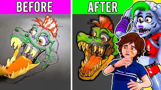 CRAZIEST FNAF Pancake ART EVER?! REACT with Roxanne Wolf and Gregory