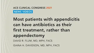 Most patients with appendicitis can have antibiotics as their first treatment