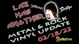 Vinyl Update 02/18/2022 Savatage, Sabaton, Destruction and more..