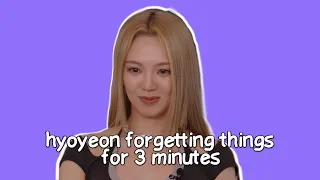 hyoyeon forgetting lyrics, people's names and even her name