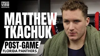 Matthew Tkachuk Reacts to Florida Win vs. Vancouver Canucks & Roberto Luongo/Sedin's Respect