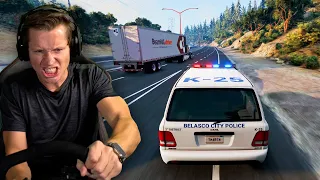 POLICE SUV VS ROGUE SEMI TRUCK - BeamNG - Part 8