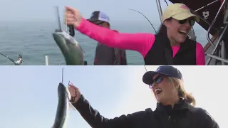 More women fishing than ever before. Just ask WGN's Dina Bair and Alyssa Donovan