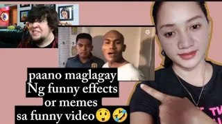 paano maglagay Ng funny effects or memes video sa vlog😲  #tutorialvideo