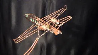 Lear Jet, Kinetic Wire Airplane Sculpture, Model # 28