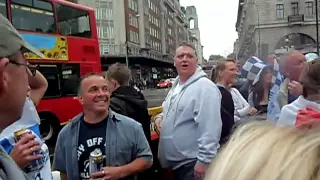 Millwall FC fans outside The Globe Pub, London 2010